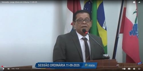 Na tribuna, vereador Jorge Alves destaca luta pela vida e critica descarte irregular de lixo