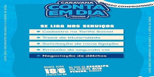 Conasa Águas do Sertão leva o projeto Caravana Conta em Dia para o povoado Palmeira Alta