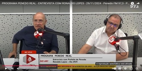 Durante entrevista, Ronaldo Lopes, anuncia novas obras