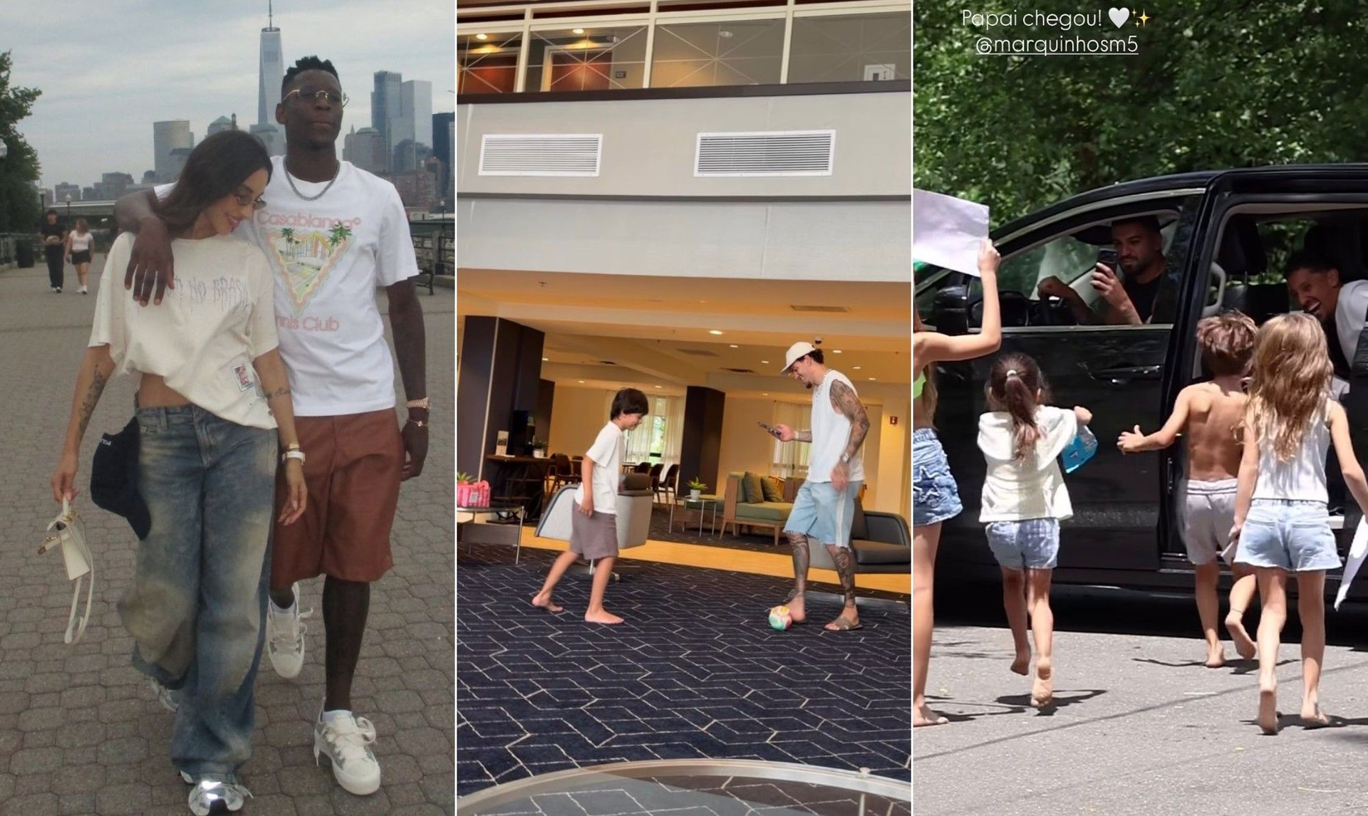 Momentos de descanso das esposas de jogadores da seleção
