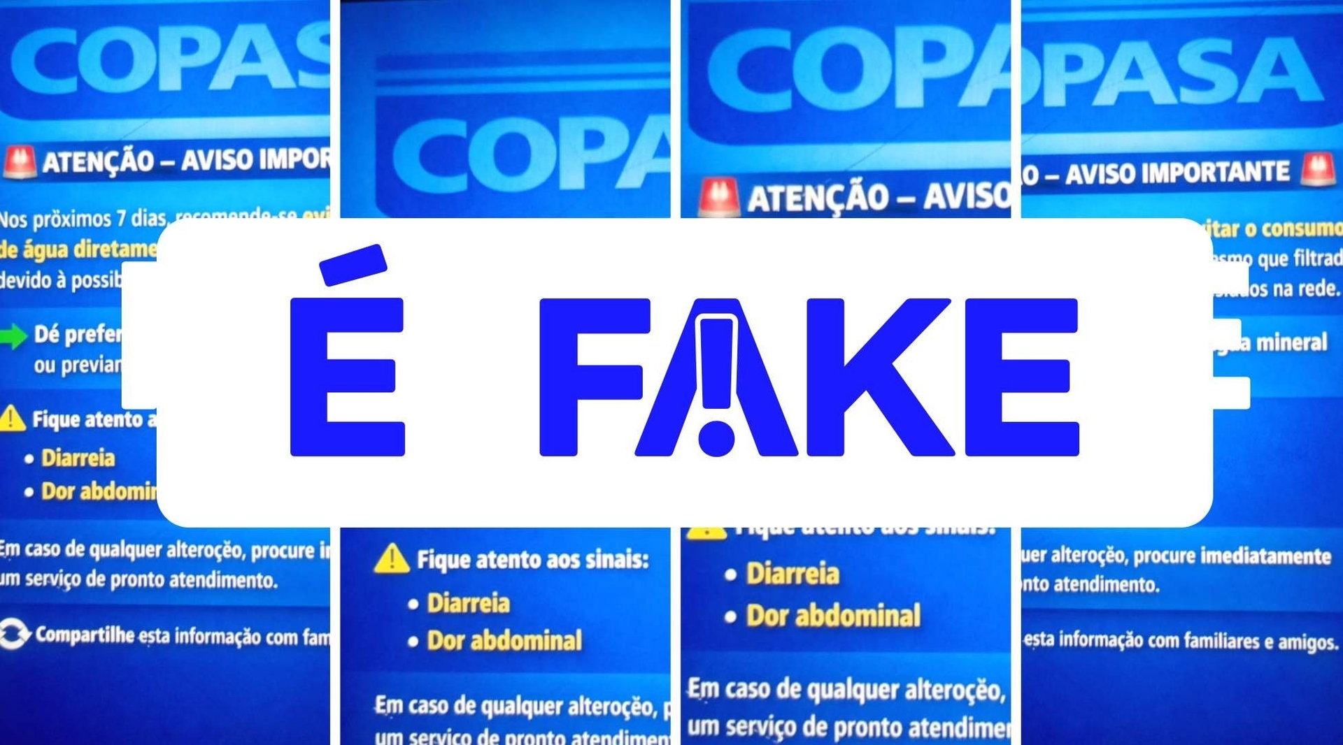 Copasa desmente boato sobre água após queda de égua