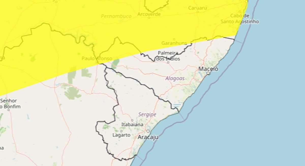 Chuvas intensas em 15 cidades de AL nesta segunda