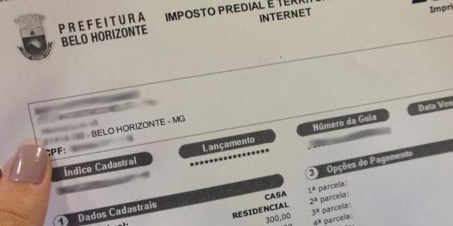 Desconto de 2% no IPTU de BH para parcelas restantes