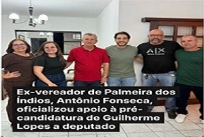 Ex-verreador, Antônio Fonseca alavnca apoio a Guilherme Lopes em Palmeira dos Índios
