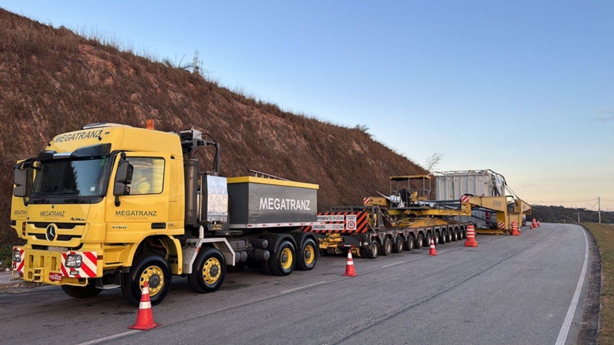 Carga especial de 540 toneladas seguirá pela BR-040