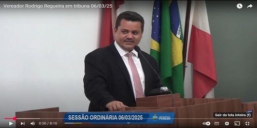 Vereador Rodrigo Regueira no uso da tribuna não poupou críticas à Secretária de Cultura de Penedo