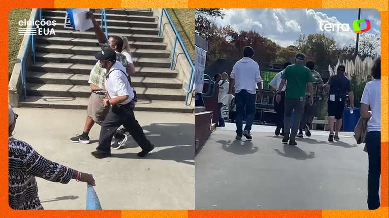 Apoiador de Trump ‘se infiltra’ em comício de Kamala e é expulso por seguranças; veja o vídeo